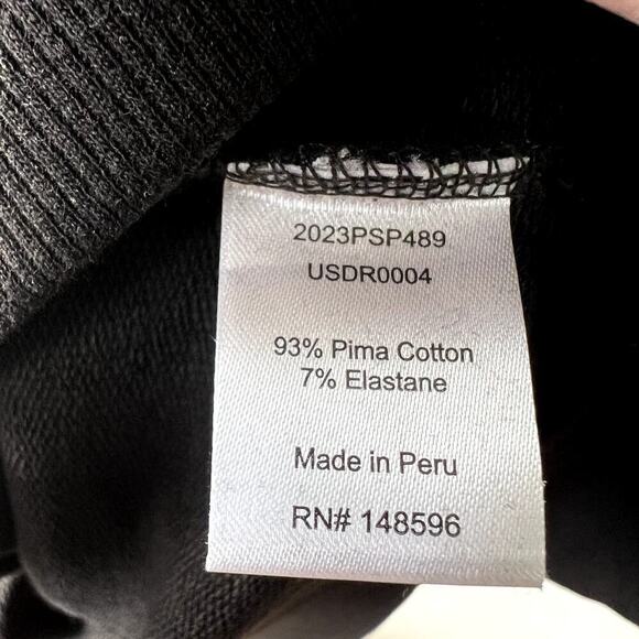 Universal Standard Misa Tie Sweatshirt Dress Black French Terry 14/16 XL - Picture 4 of 8